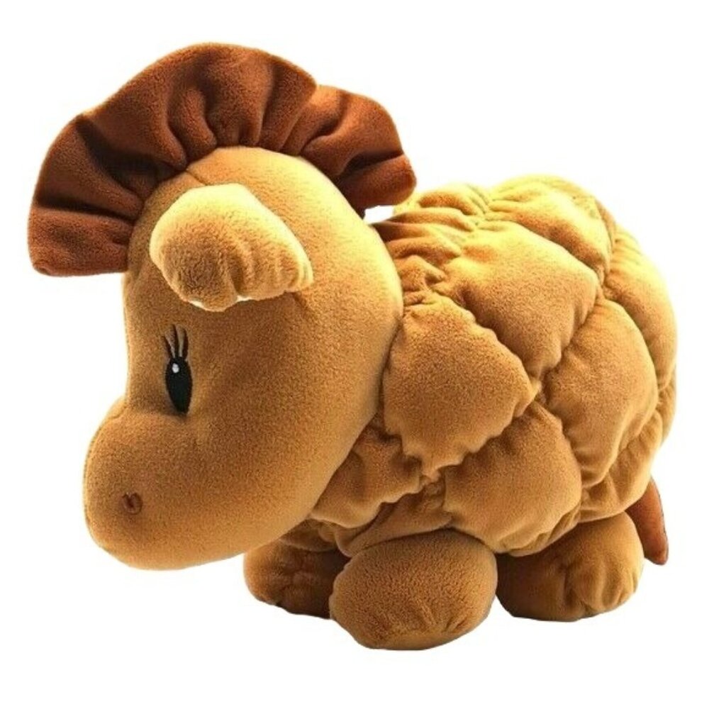 Commonwealth Quilted Horse Plush Brown 19" Mane Soft Toy Stuffed Animal PIllow